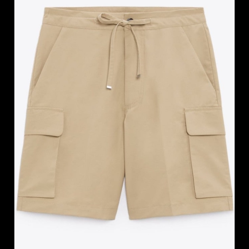 Zara High Waist Cargo Shorts